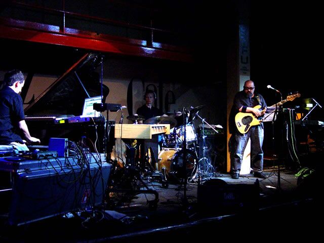 The band on stage, Jazz Café, London, 2005