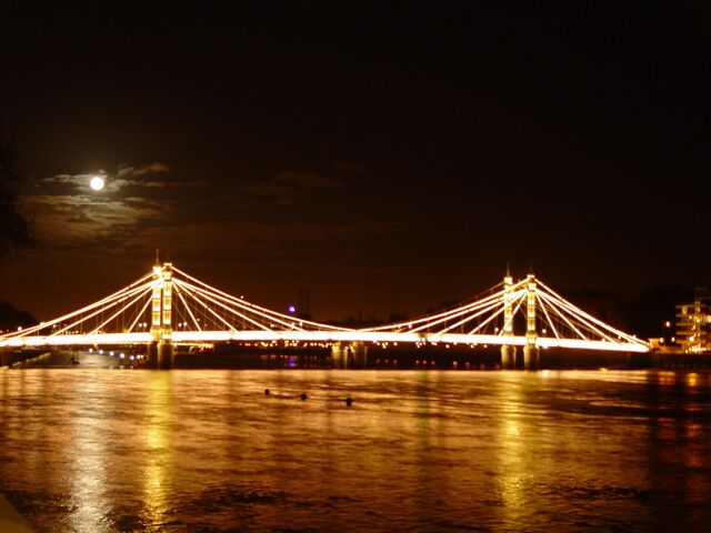 A London bridge by night, from the "colours" wall