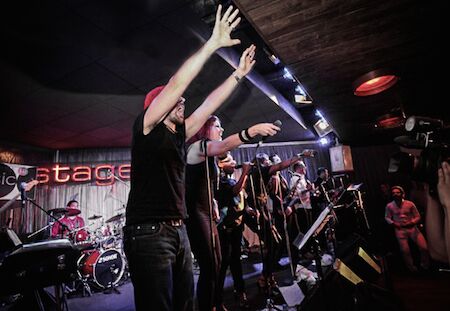 Sunlightsquare live with the full band on stage