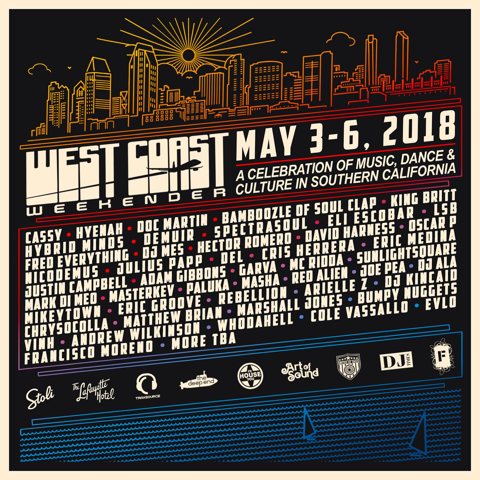 West Coast Weekender, The Lafayette Hotel, San Diego, 2018