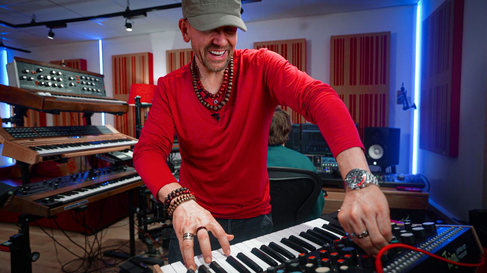 At the keys in the synth studio (2024–25)