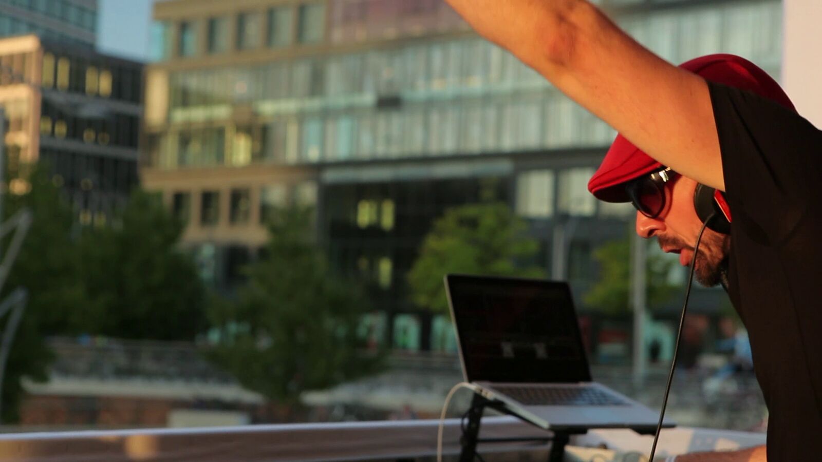 Rooftop DJ set, Hamburg, 2014