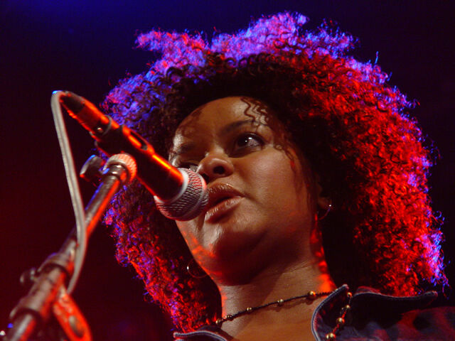 A vocalist at The Garage, 2006